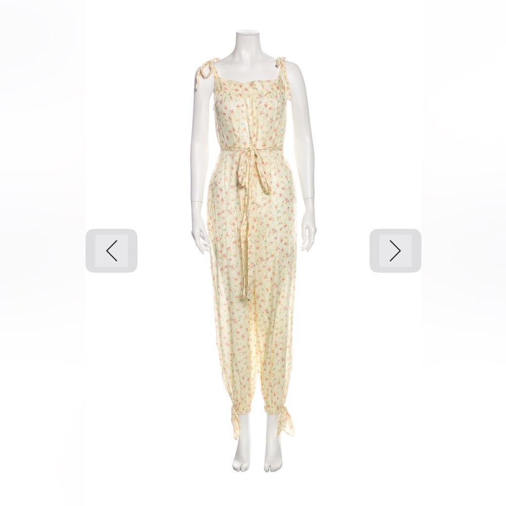 NWT $395 LOVESHACKFANCY Garmany Jumpsuit Romper one Piece The Real Real M